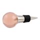 Pink Round Glass Wine Stopper (Set Of Two piece)